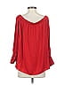 Gibson Latimer 100% Polyester Red 3/4 Sleeve Blouse Size S - photo 2
