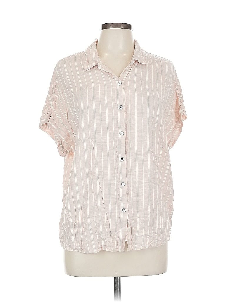 Pre-owned Splendid Short Sleeve Blouse In Pink