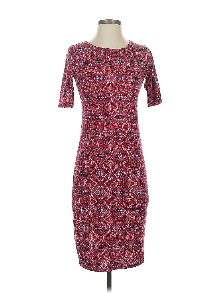Pre-owned Lularoe Casual Dress In Red