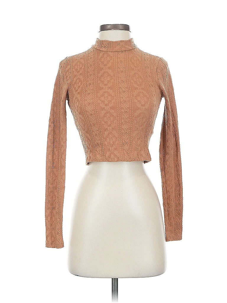 Pre-owned Freshman 1996 Long Sleeve Turtleneck In Brown