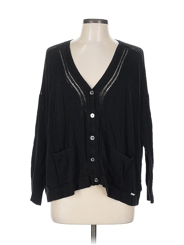 Pre-owned Michael Michael Kors Cardigan Sweater In Black