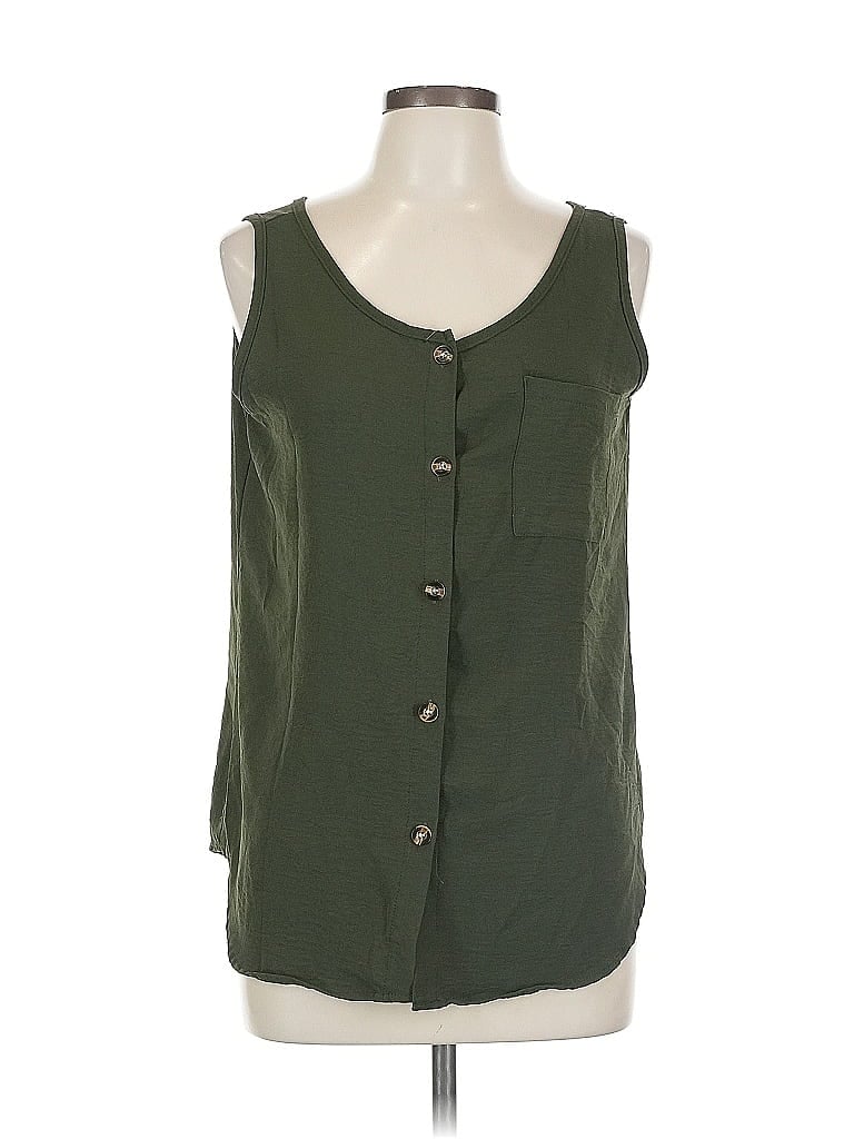 Click to view more detailed imagery on our partner's website Pre-owned Unbranded Sleeveless Blouse In Green
