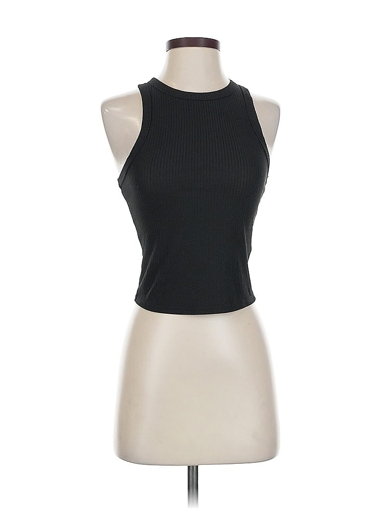 OLIVIA RAE Pre-owned Sleeveless Top Black Halter Neckline Tops