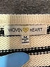 Woven Heart Stripes Ivory Pullover Sweater Size M - photo 7