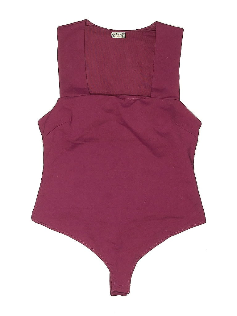 Pre-owned Intimately By Free People Bodysuit In Burgundy