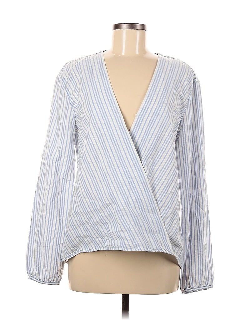 Remade Long Sleeve Blouse In Blue