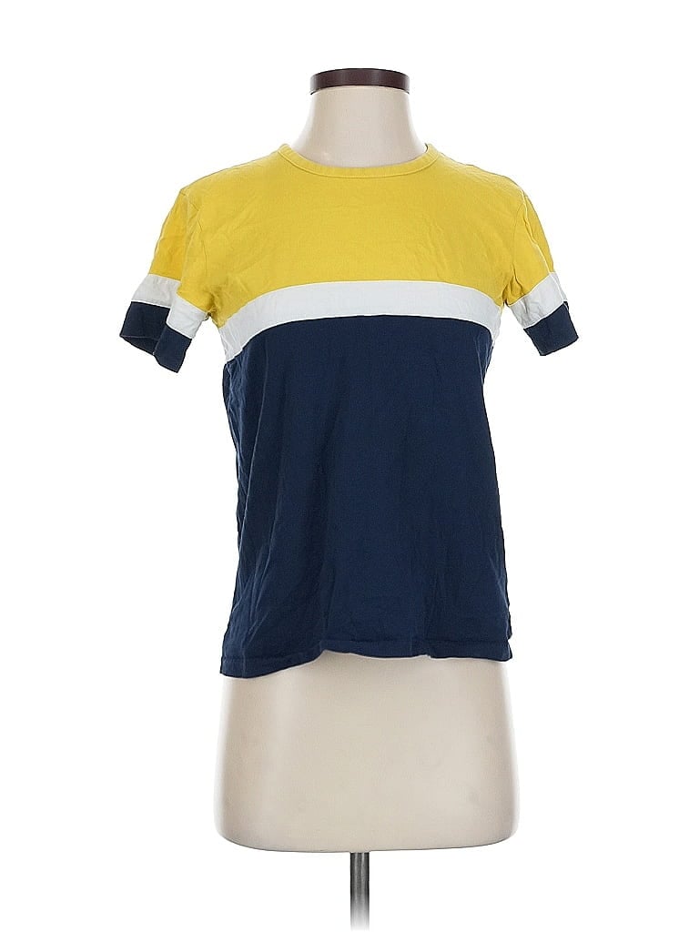 Pre-owned La Ligne Short Sleeve T-shirt In Yellow