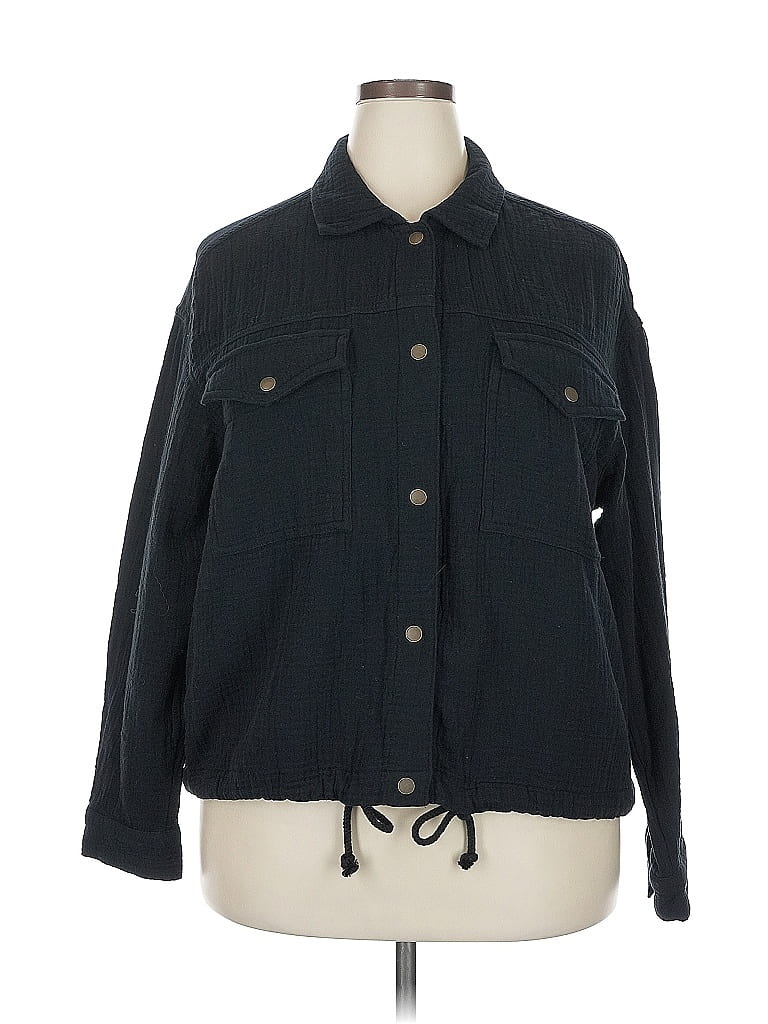 Pre-owned Sonoma Goods For Life Long Sleeve Button Down Shirt In Black