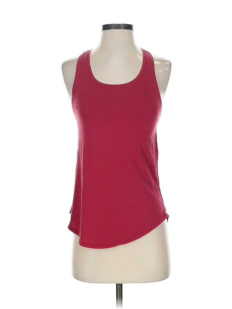 Pre-owned Lululemon Athletica Tank Top Red Halter Neckline Tops