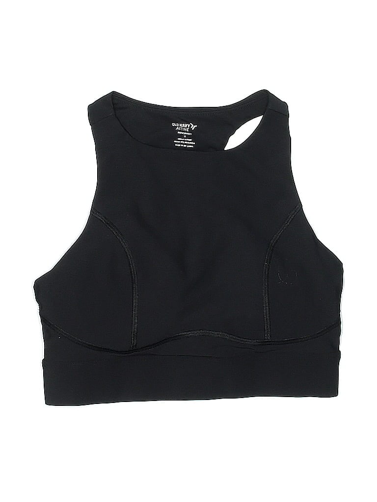 Pre-owned Active By Old Navy Swimsuit Top Black Swimwear