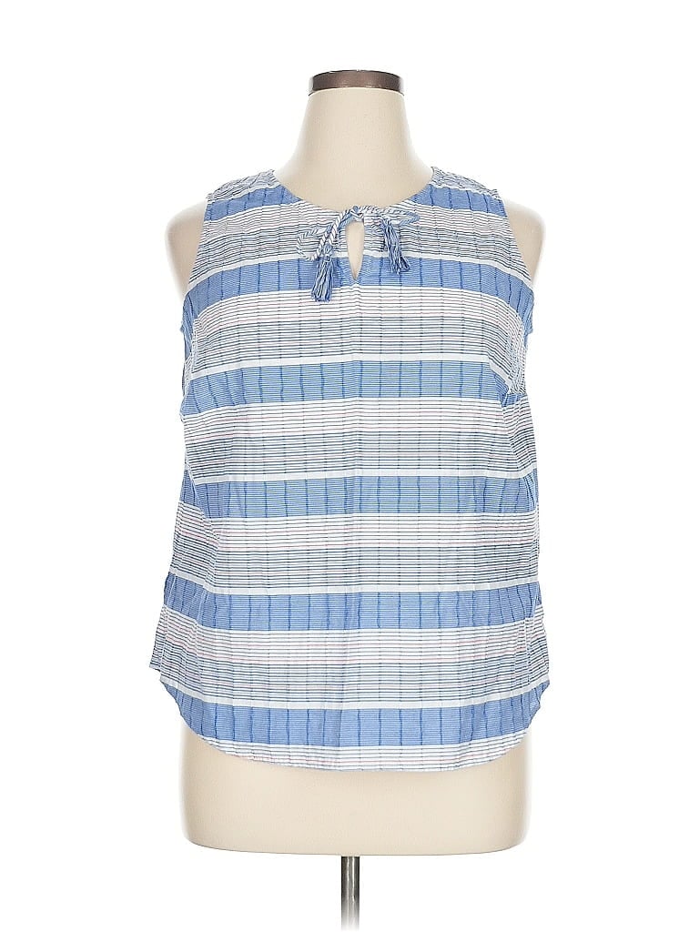Pre-owned Talbots Outlet Tank Top Blue Halter Neckline Tops