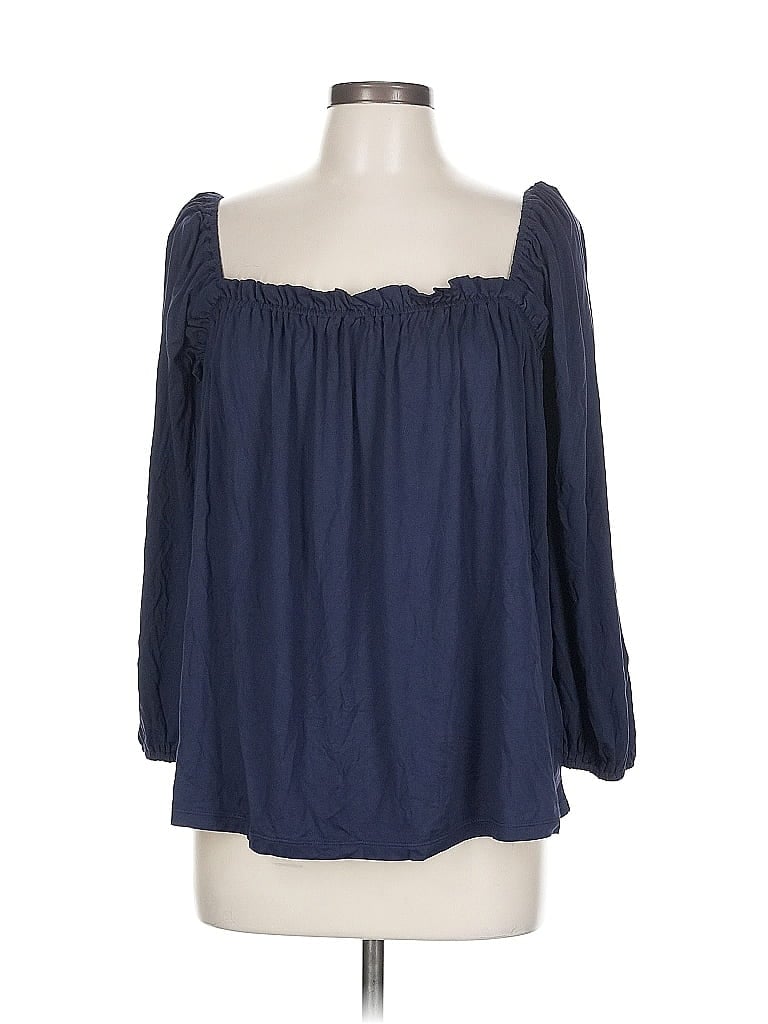 Pre-owned Boden 3/4 Sleeve Blouse In Blue