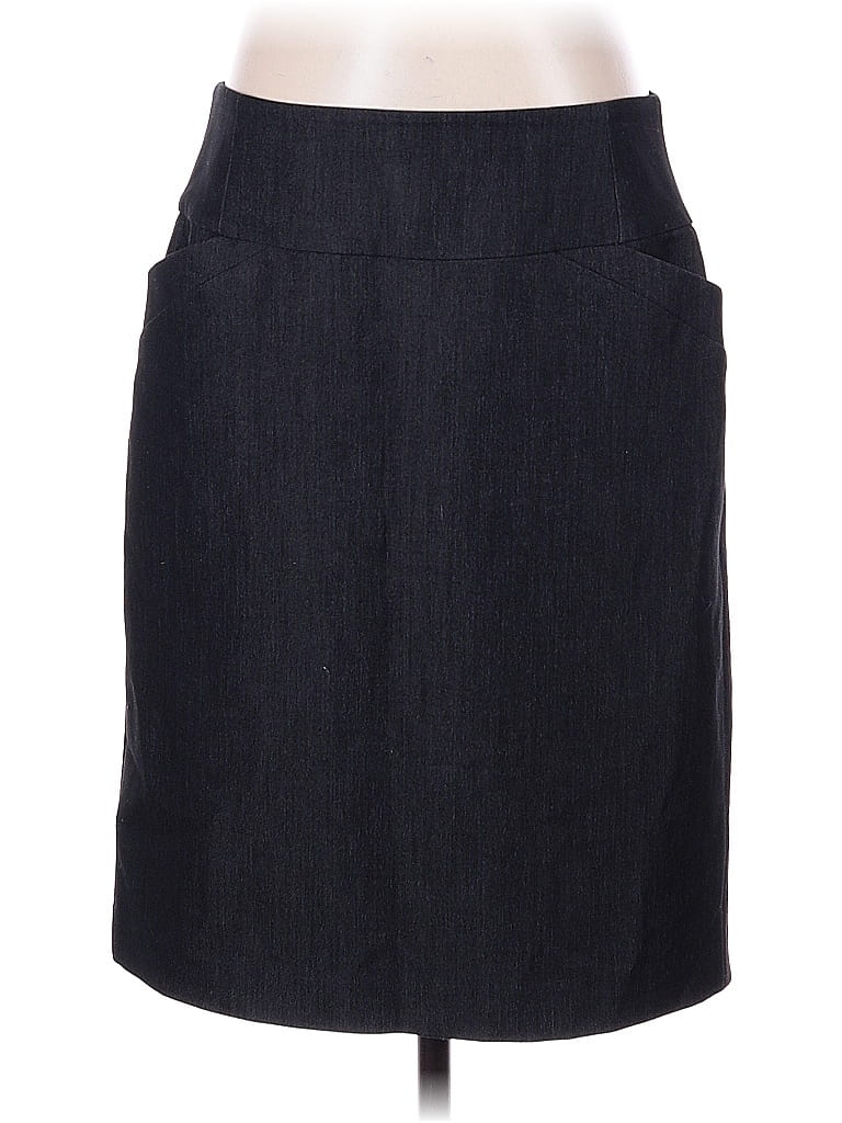 Pre-owned Calvin Klein Denim Skirt In Gray