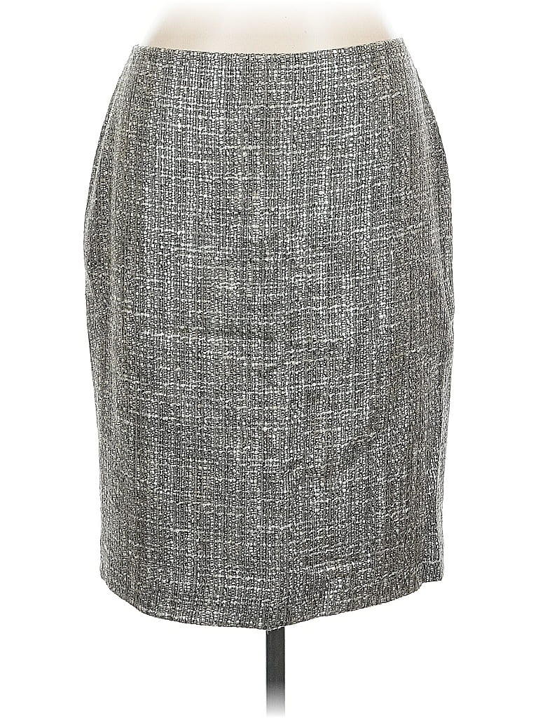 Pre-owned St John Formal Skirt In Gray