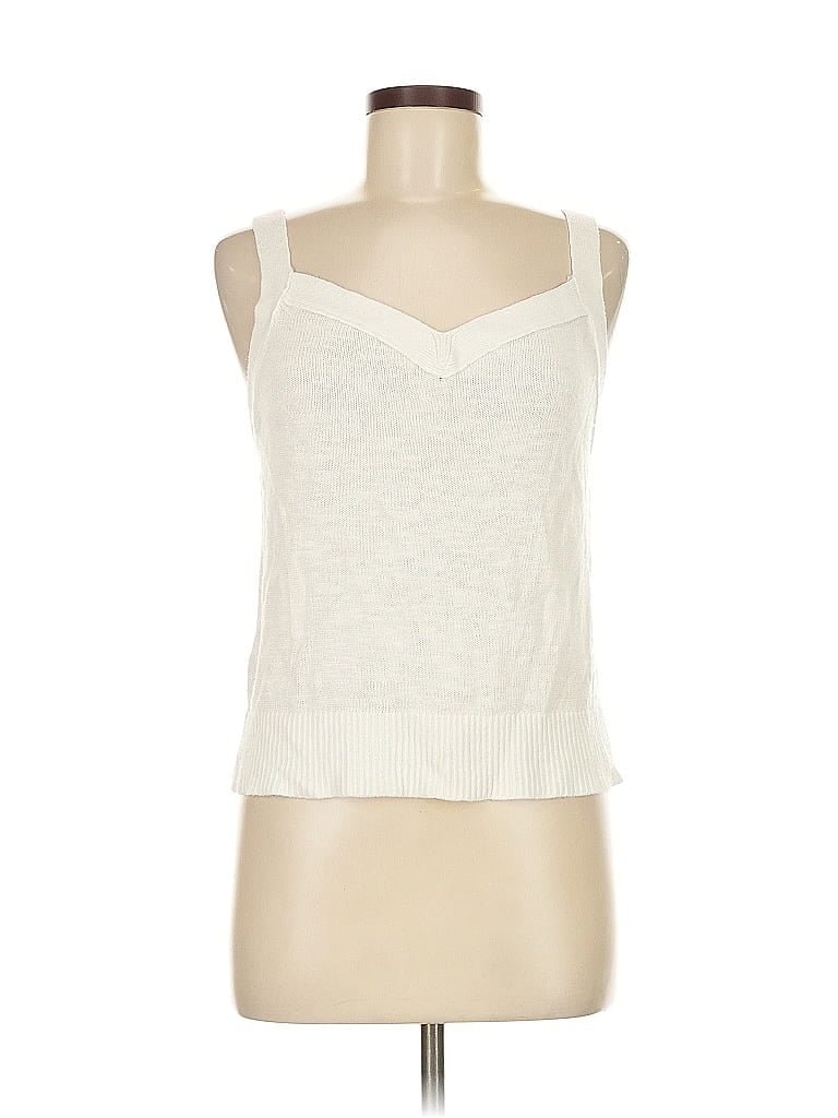 Pre-owned Banana Republic Factory Store Sweater Vest In White