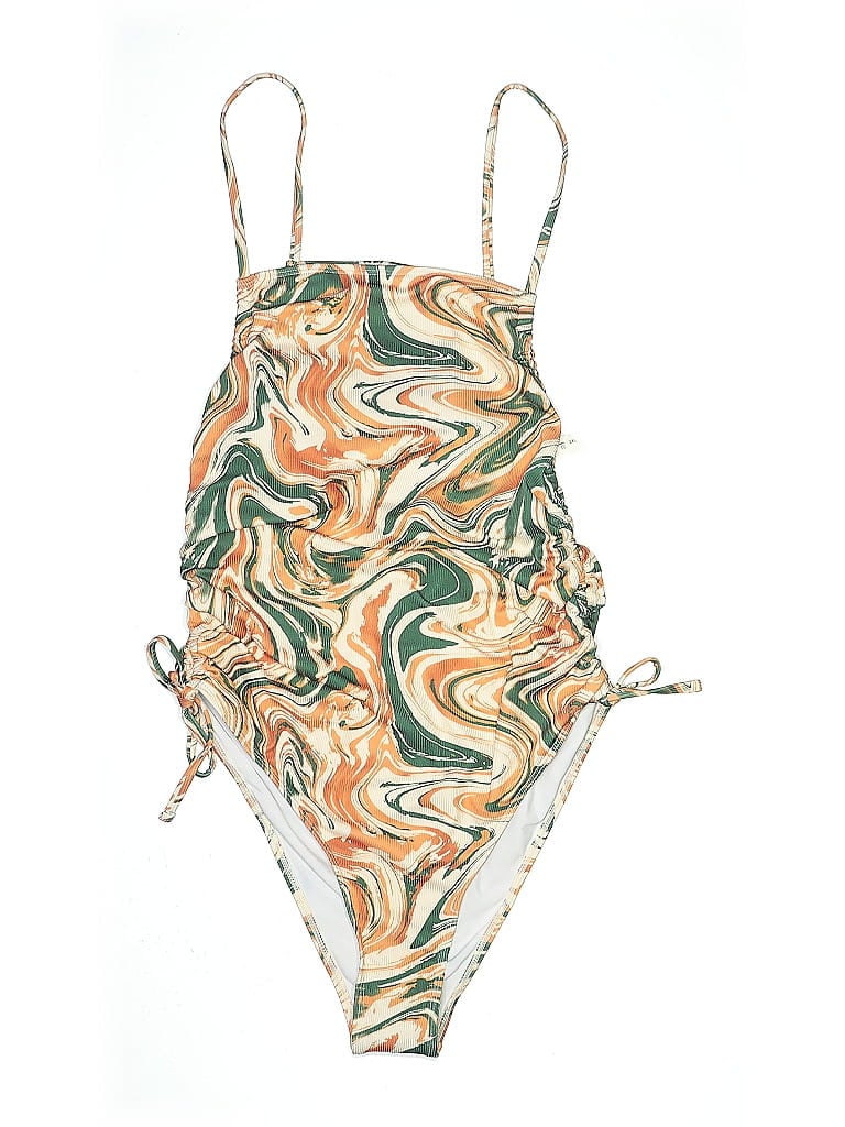 UNBRANDED Pre-owned One Piece Swimsuit In Green