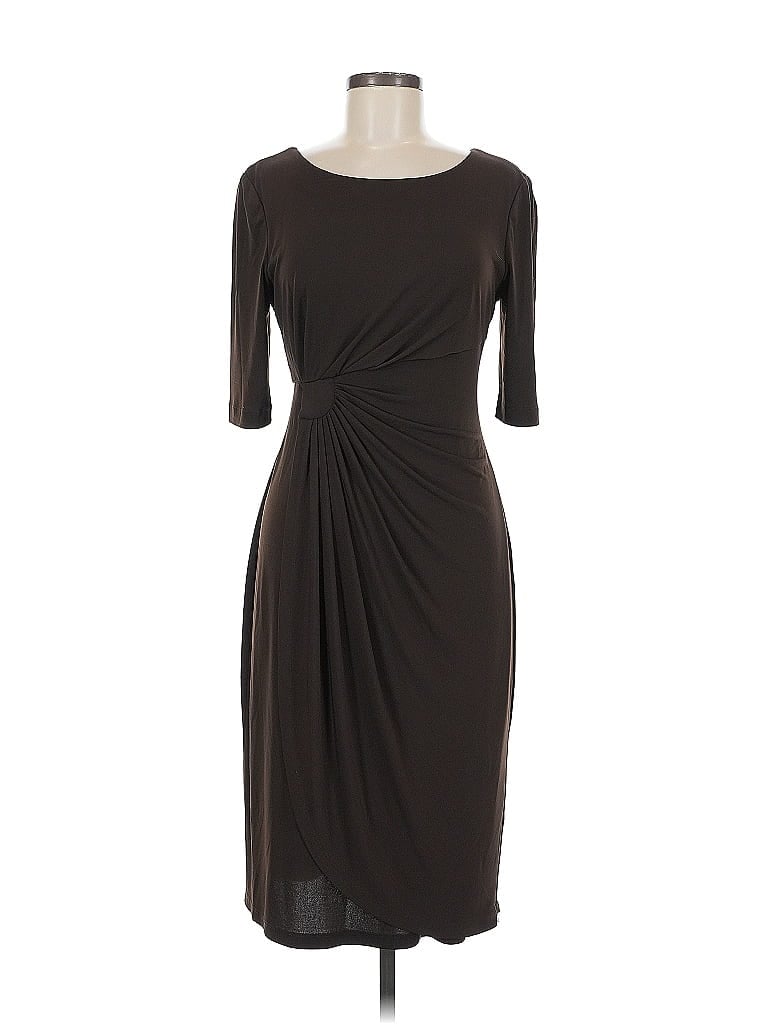 Pre-owned Connected Apparel Cocktail Dress In Brown