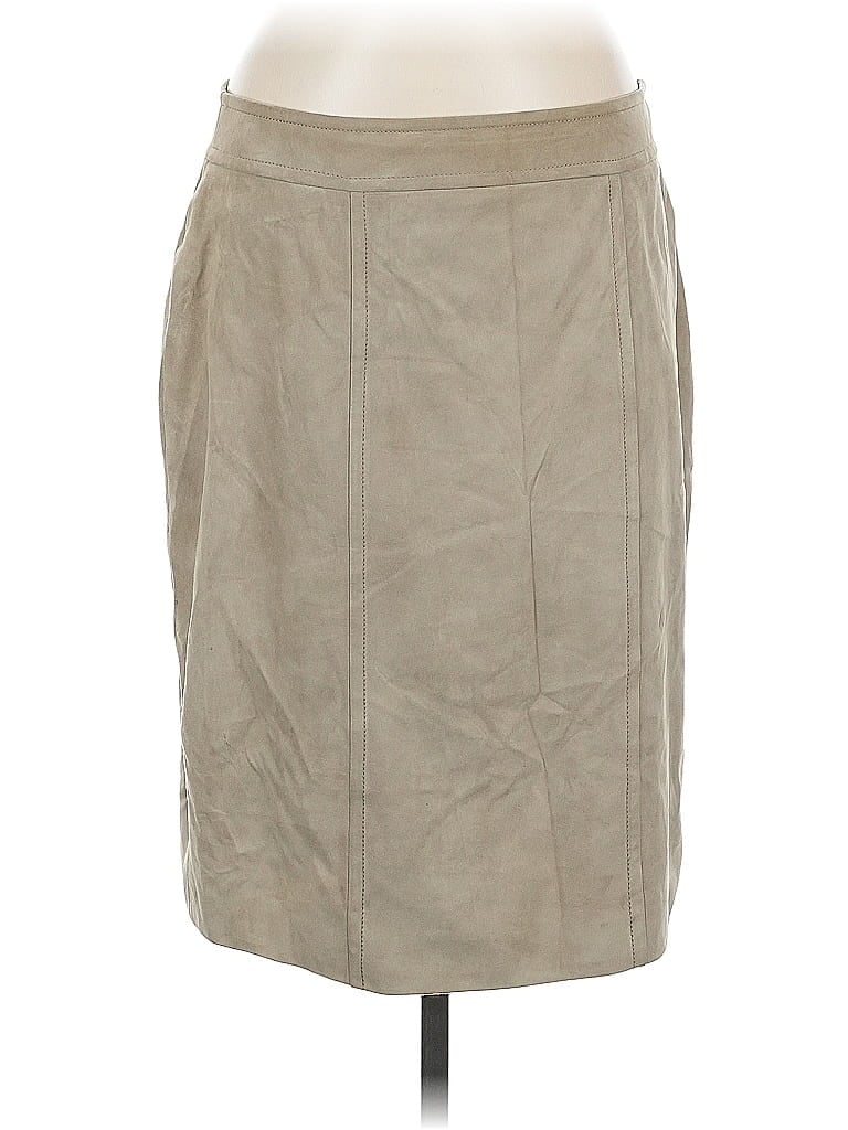 Click to view more detailed imagery on our partner's website Pre-owned St John Faux Leather Skirt In Brown
