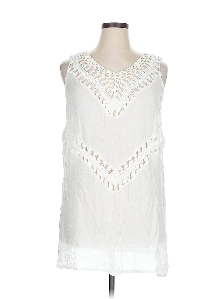 Pre-owned Shein Sleeveless T-shirt In White
