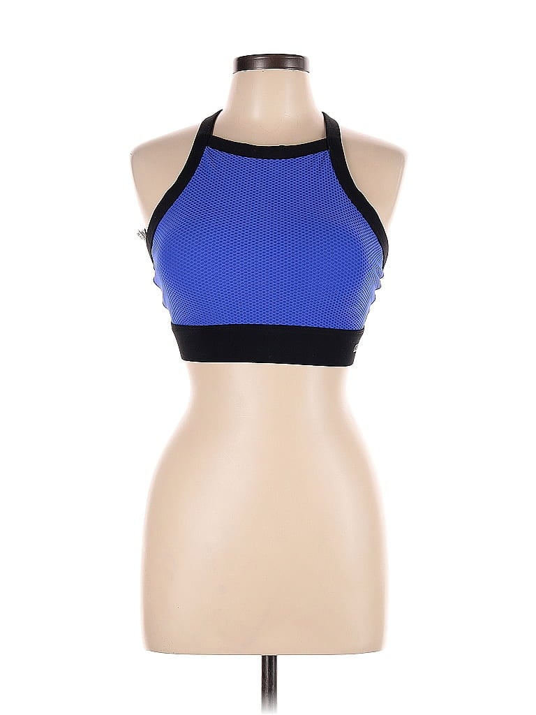 Pre-owned Uniquely Lorna Jane Tank Top Blue Halter Neckline Tops