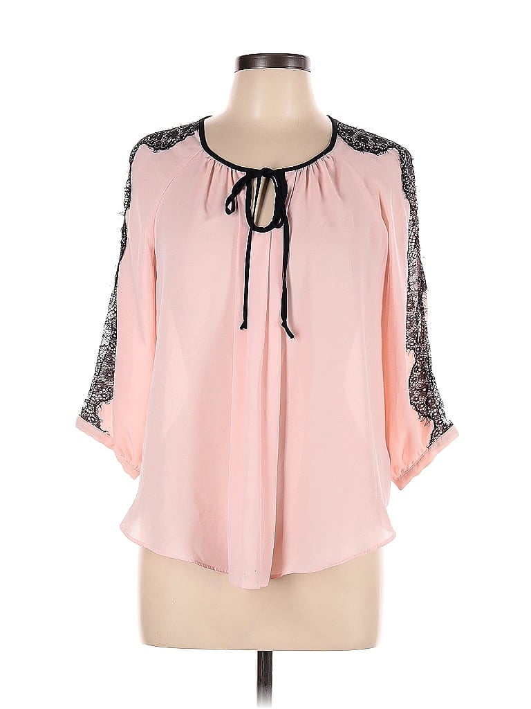 Pre-owned By & By 3/4 Sleeve Blouse In Pink