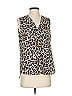 Vince Camuto 100% Polyester Animal Print Ivory Sleeveless Blouse Size S - photo 1