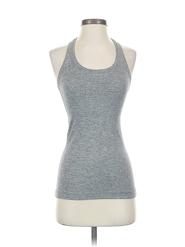 Pre-owned Lululemon Athletica Tank Top Gray Halter Neckline Tops