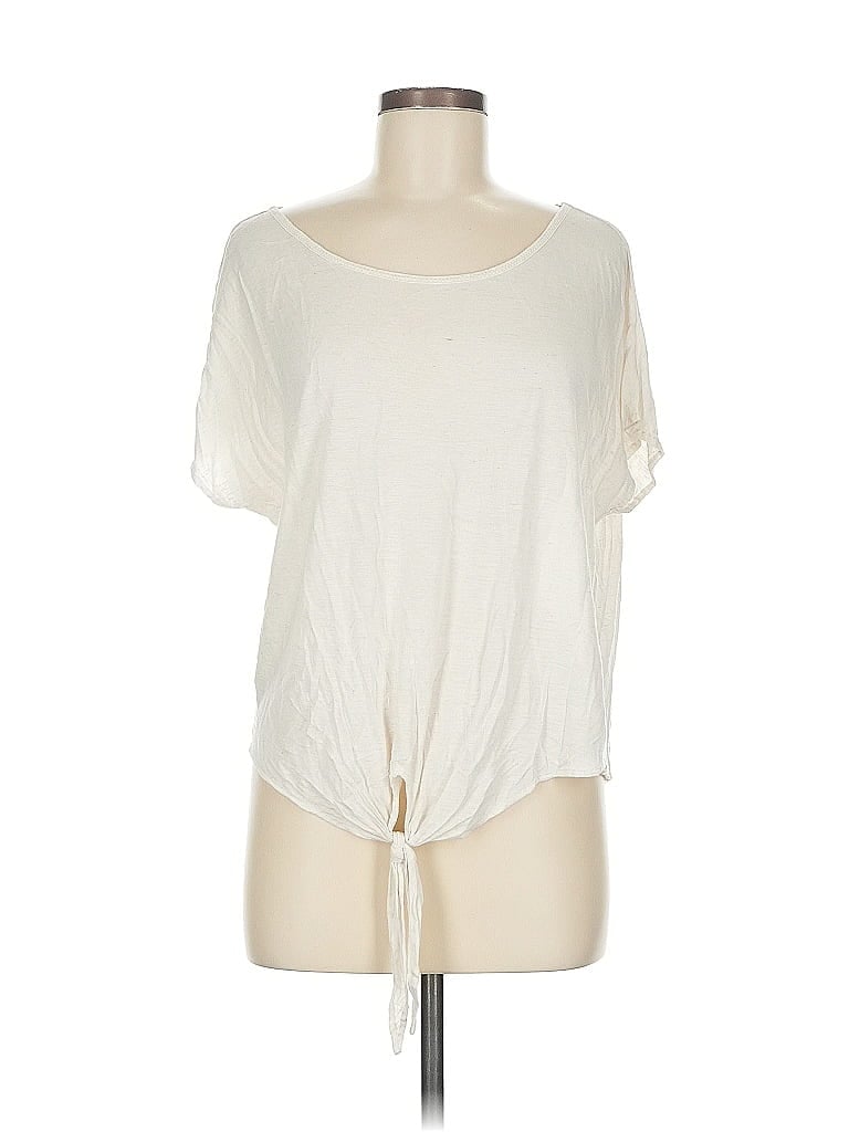 Pre-owned Ann Taylor Loft Short Sleeve T-shirt In White