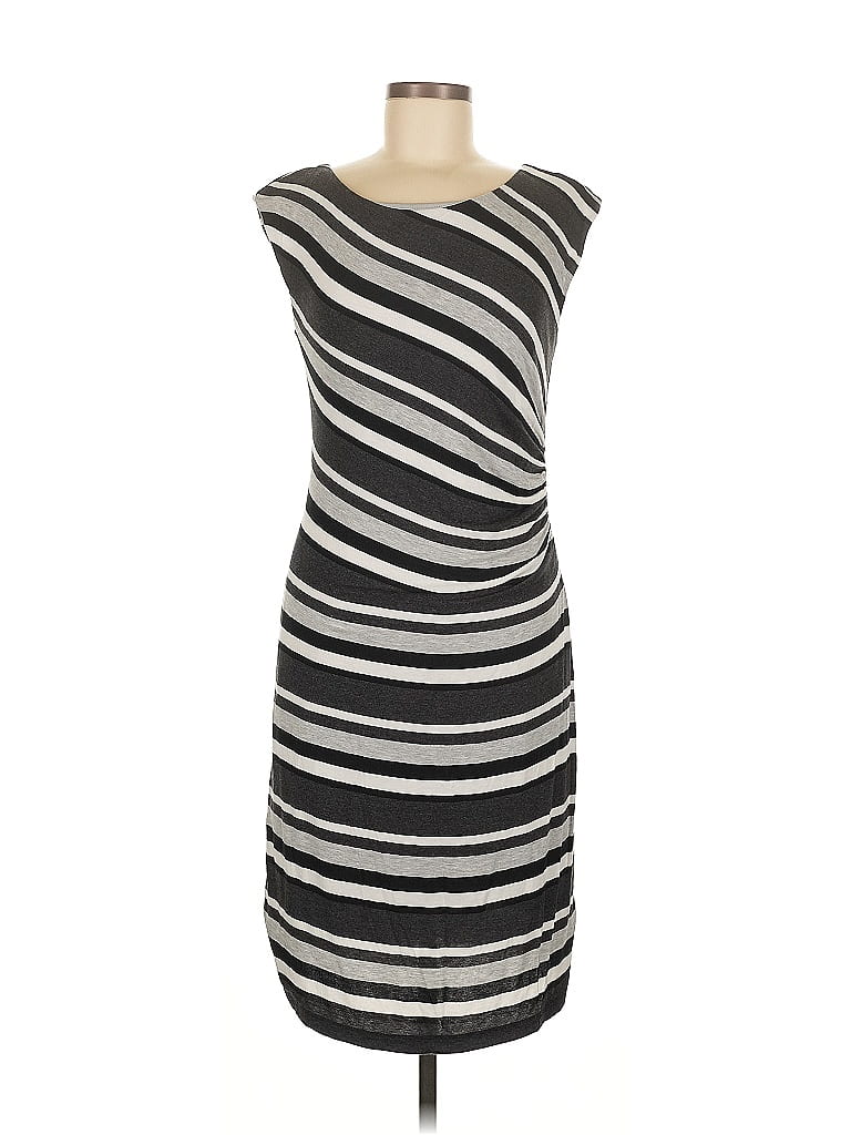 Pre-owned Ann Taylor Loft Cocktail Dress In Gray