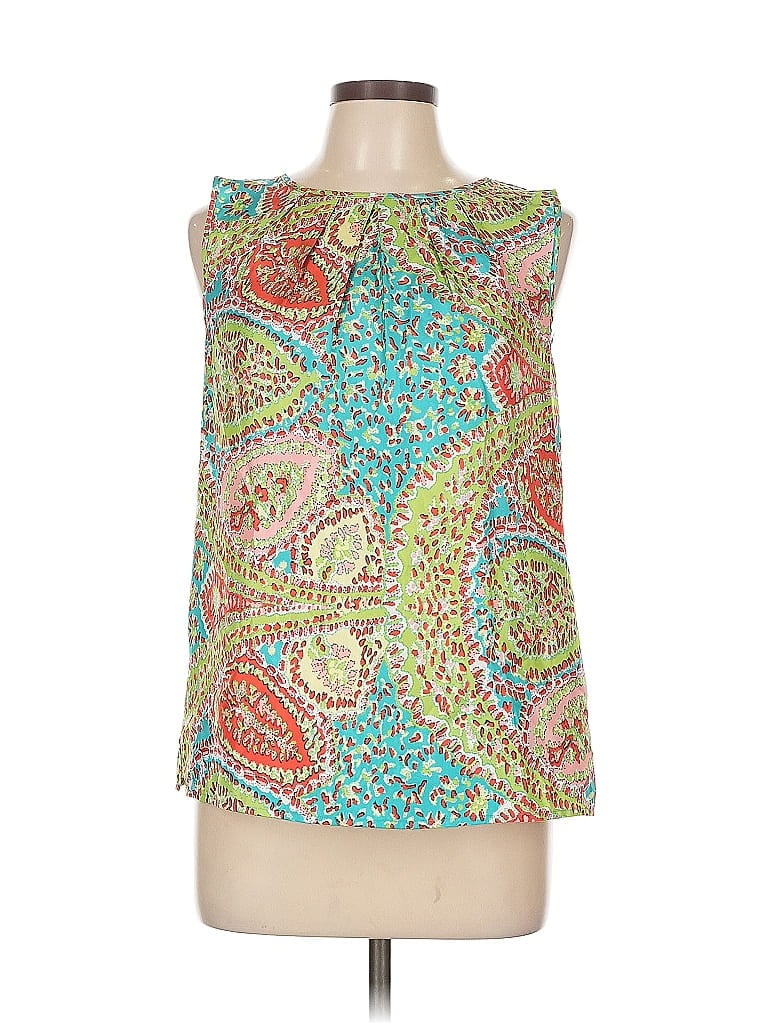 Pre-owned Talbots Sleeveless Blouse In Green