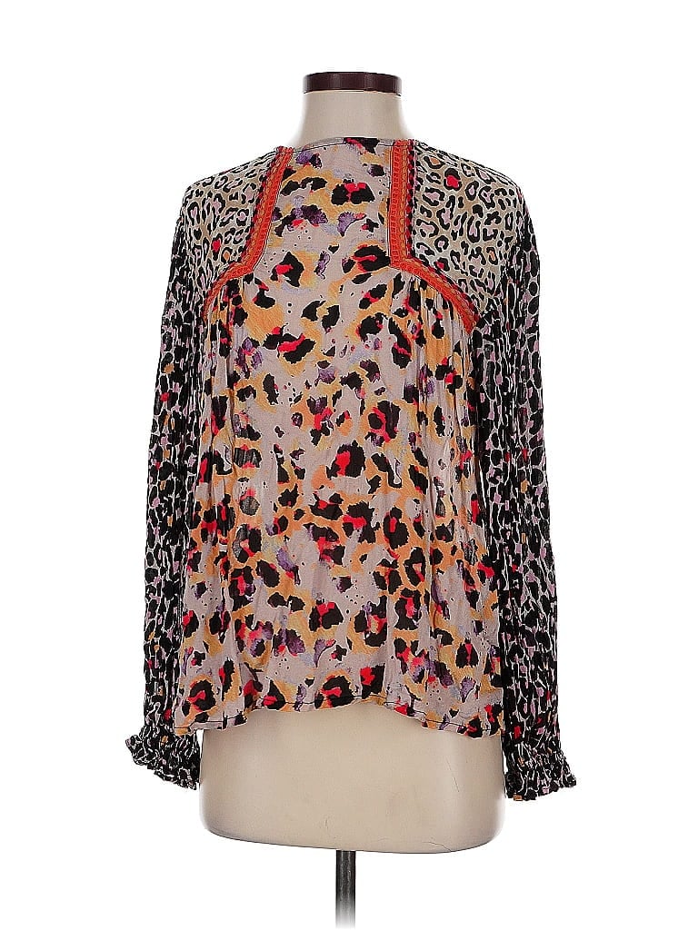 Pre-owned Blank London Long Sleeve Blouse In Purple