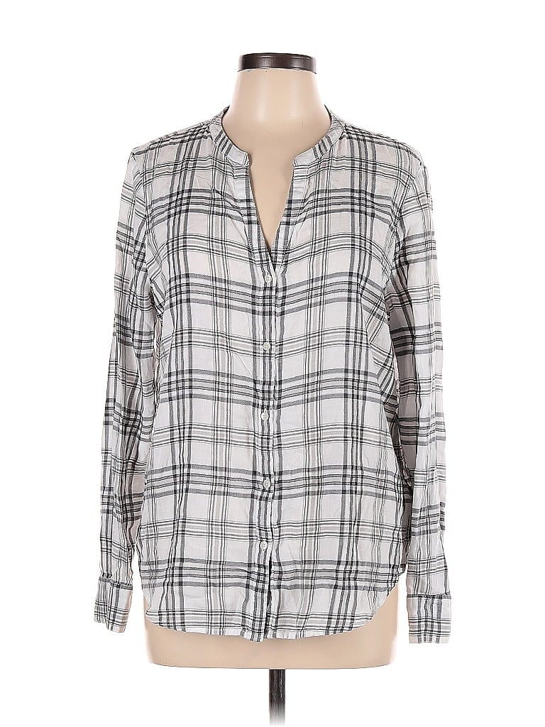 Pre-owned Calvin Klein Jeans Est.1978 Calvin Klein Jeans Long Sleeve Button Down Shirt In Silver