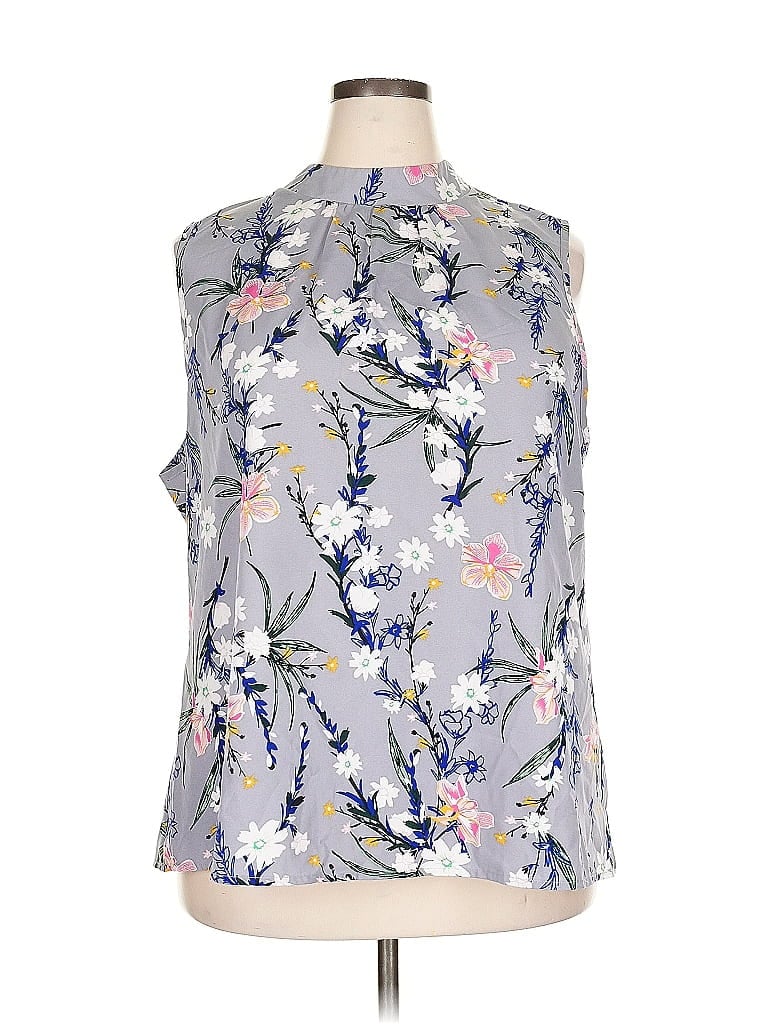 Pre-owned Shein Curve Sleeveless Blouse In Gray