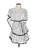 TJD 100% Rayon Stripes White Casual Dress Size S - photo 1