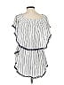 TJD 100% Rayon Stripes White Casual Dress Size S - photo 2