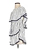 TJD 100% Rayon Stripes White Casual Dress Size S - photo 5