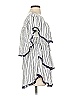 TJD 100% Rayon Stripes White Casual Dress Size S - photo 4