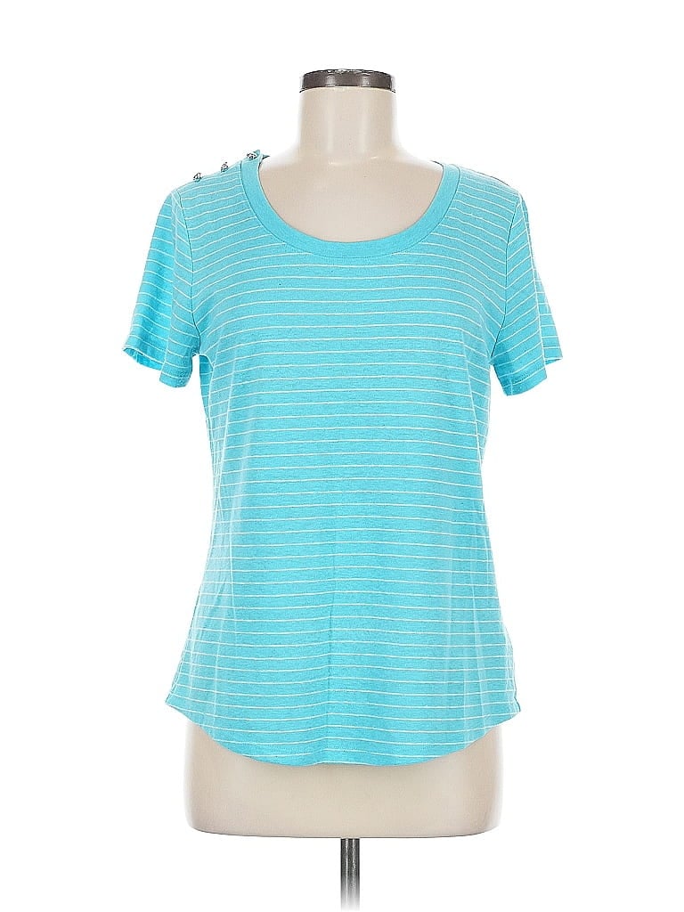 Pre-owned Talbots Short Sleeve T-shirt In Blue