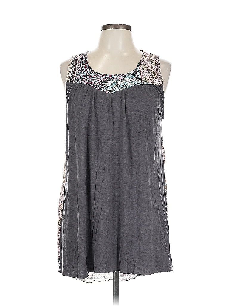 Pre-owned Yak N Yeti Sleeveless Blouse In Gray