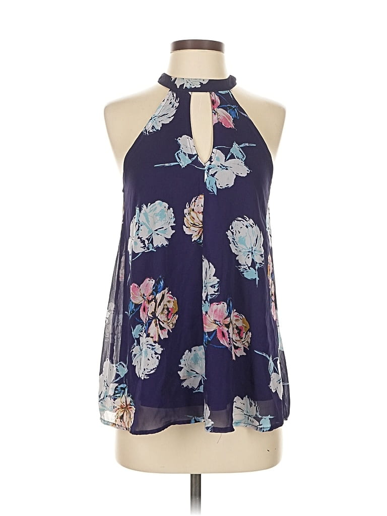 JAPNA Pre-owned Sleeveless Blouse In Blue