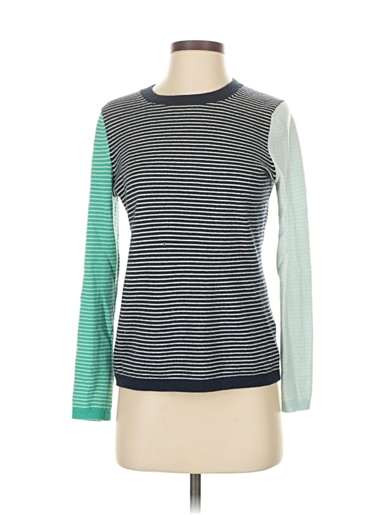 Pre-owned Lands' End Cashmere Pullover Sweater In Blue