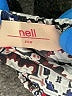 Nell 100% Silk Floral Blue Ivory Long Sleeve Silk Top Size 6 - photo 7