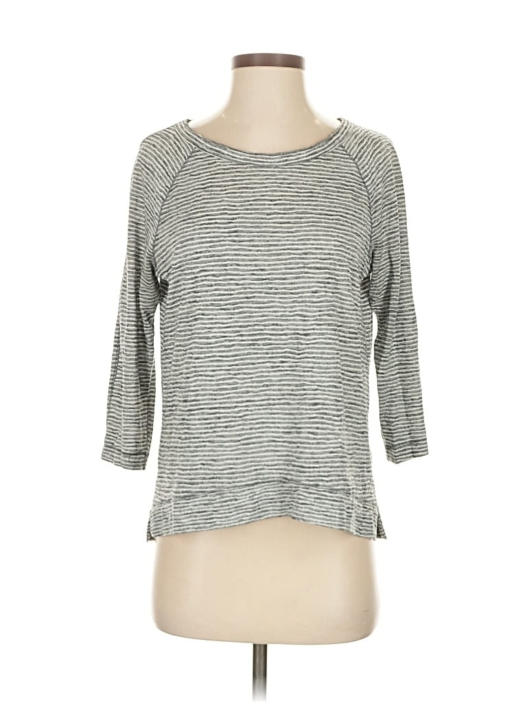 Pre-owned Ann Taylor Loft 3/4 Sleeve T-shirt In Gray