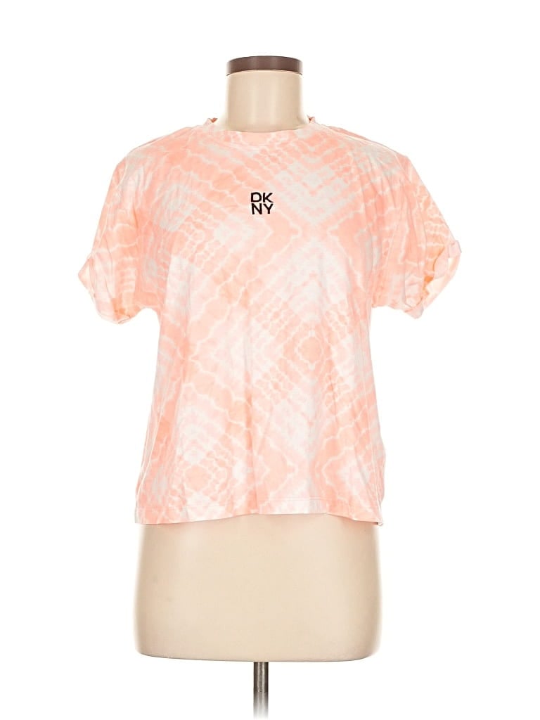 Pre-owned Dkny Sport Short Sleeve T-shirt In Orange