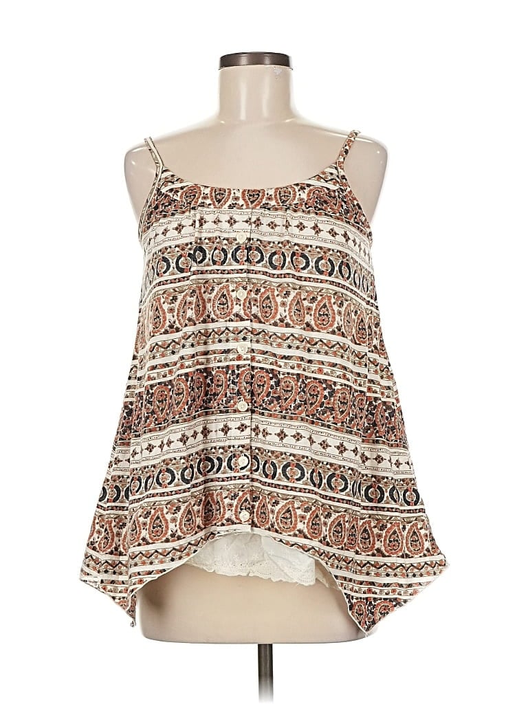 Pre-owned Assorted Brands Sleeveless Blouse In Brown