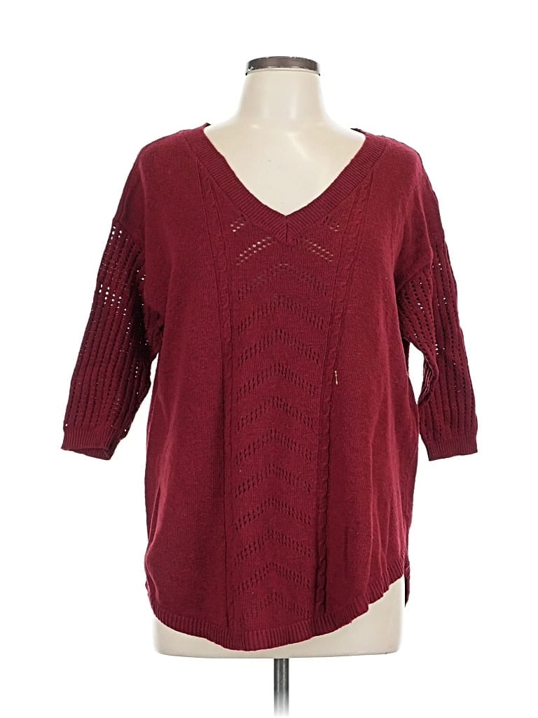 Pre-owned Torrid Pullover Sweater In Burgundy