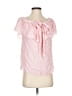 Tommy Hilfiger 100% Polyester Pink Short Sleeve Blouse Size XS - photo 1