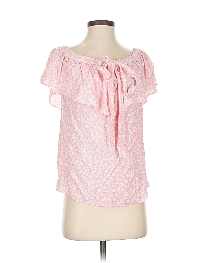 Pre-owned Tommy Hilfiger Short Sleeve Blouse In Pink