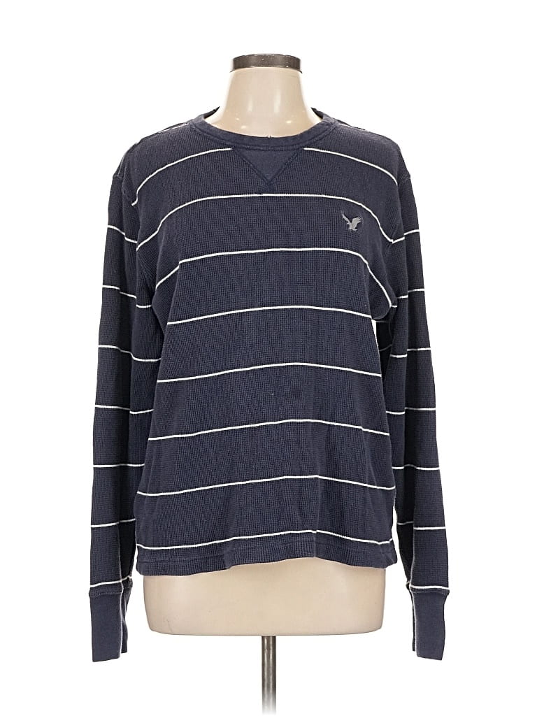 Pre-owned American Long Sleeve T-shirt In Blue