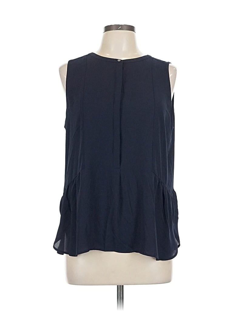 Pre-owned Ann Taylor Loft Sleeveless Blouse In Blue